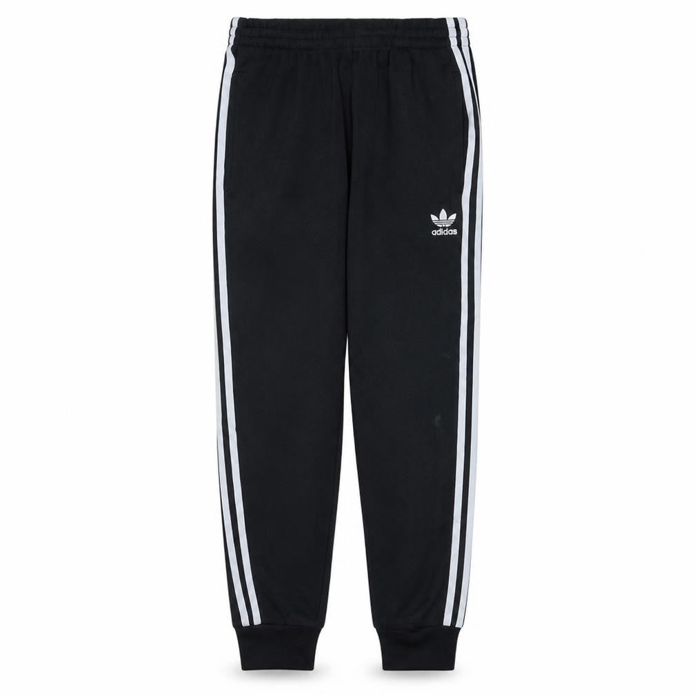 Adidas Men Black Jogger Trousers Small Regular Fit Side Stripe