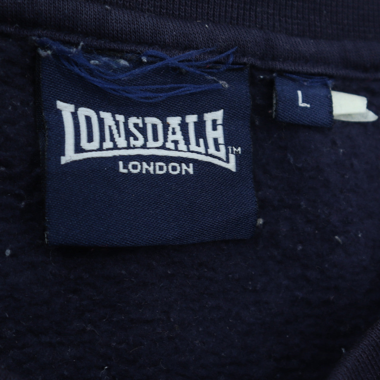 Lonsdale Men's Blue Crew Neck Embroidered Logo Sweatshirt L
