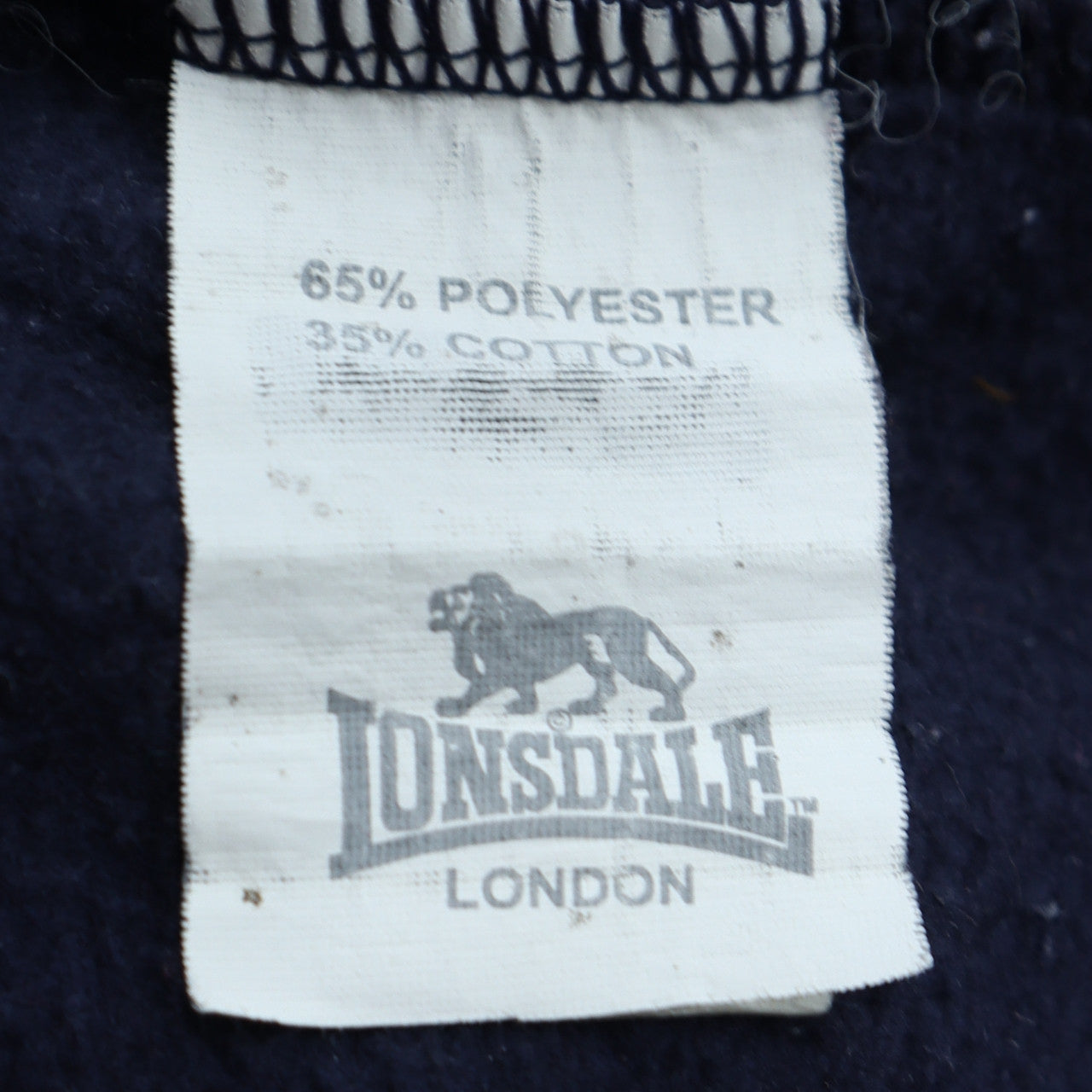 Lonsdale Men's Blue Crew Neck Embroidered Logo Sweatshirt L