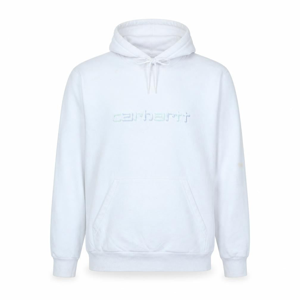 Carhartt WIP Men's White Embroidered Pullover Hoodie Size M