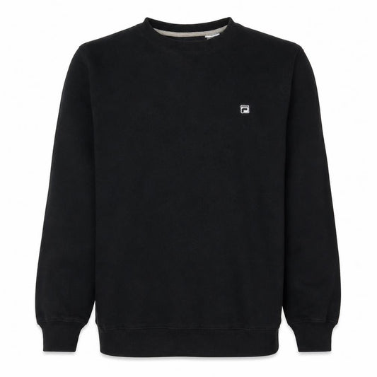 Fila Mens Black Crew Neck Fleece Sweatshirt M Pullover Sportswear