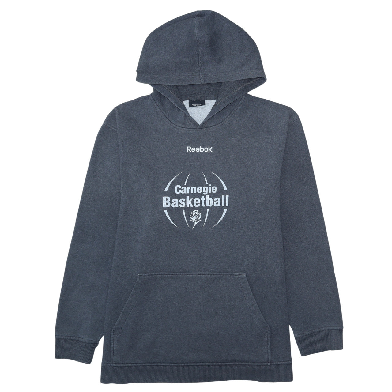Reebok Men Grey XL Pullover Hoodie Sports Basketball Fleece