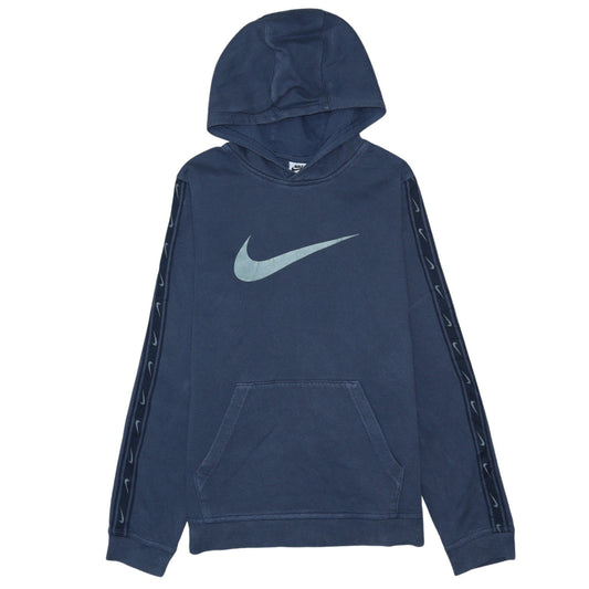 Nike Boys Blue Pullover Hoodie XL Logo Fleece Sweatshirt