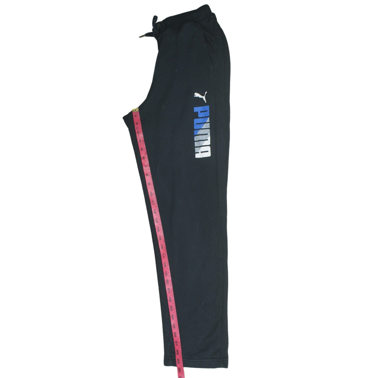 Puma Men’s Black Sweatpants M Regular Fit Drawstring Activewear Trousers