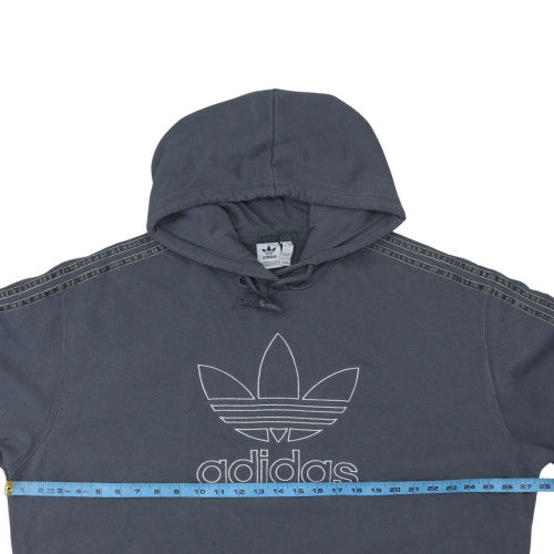 Adidas Women’s Grey Hooded Pullover Sweatshirt 3XL Relaxed Fit
