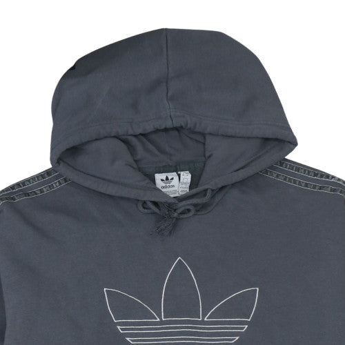 Adidas Women’s Grey Hooded Pullover Sweatshirt 3XL Relaxed Fit