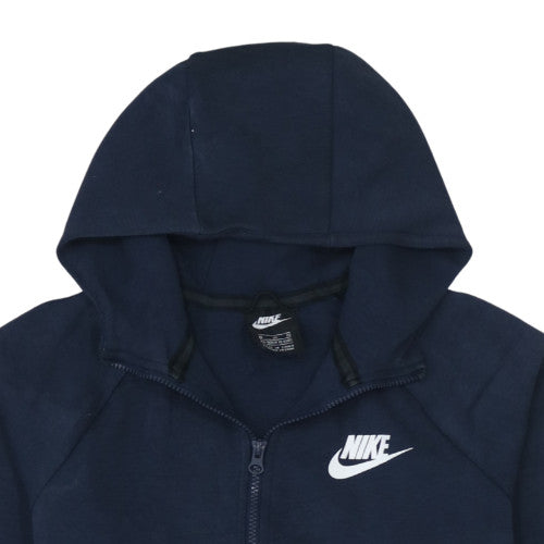 Nike Boys Navy Blue Full Zip Hoodie XL 13-15 Years Fleece Lined Sweatshirt