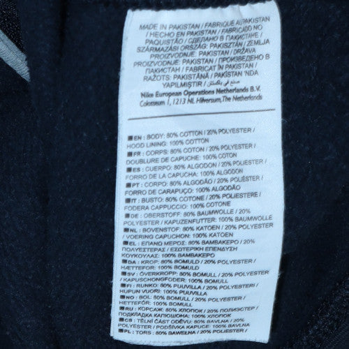 Nike Men's Blue Full Zip Fleece Hoodie L Regular Fit