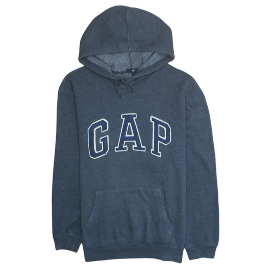 GAP Women Navy Blue XL Pullover Hoodie Sweatshirt Logo Cotton Blend