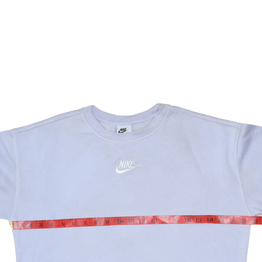 Nike Girls Purple XL Fleece Pullover Sweatshirt Crew Neck Logo Top