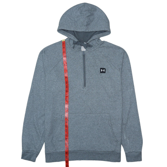 Under Armour Mens Grey 1/2 Zip Hoodie Size L Lightweight Sportswear