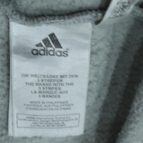 Adidas Womens Grey Crew Neck Pullover Sweatshirt Size 14