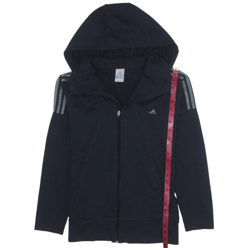 Adidas Womens Black Size 16 Hooded Full Zip Track Jacket