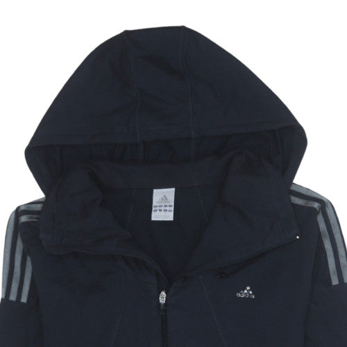 Adidas Womens Black Size 16 Hooded Full Zip Track Jacket