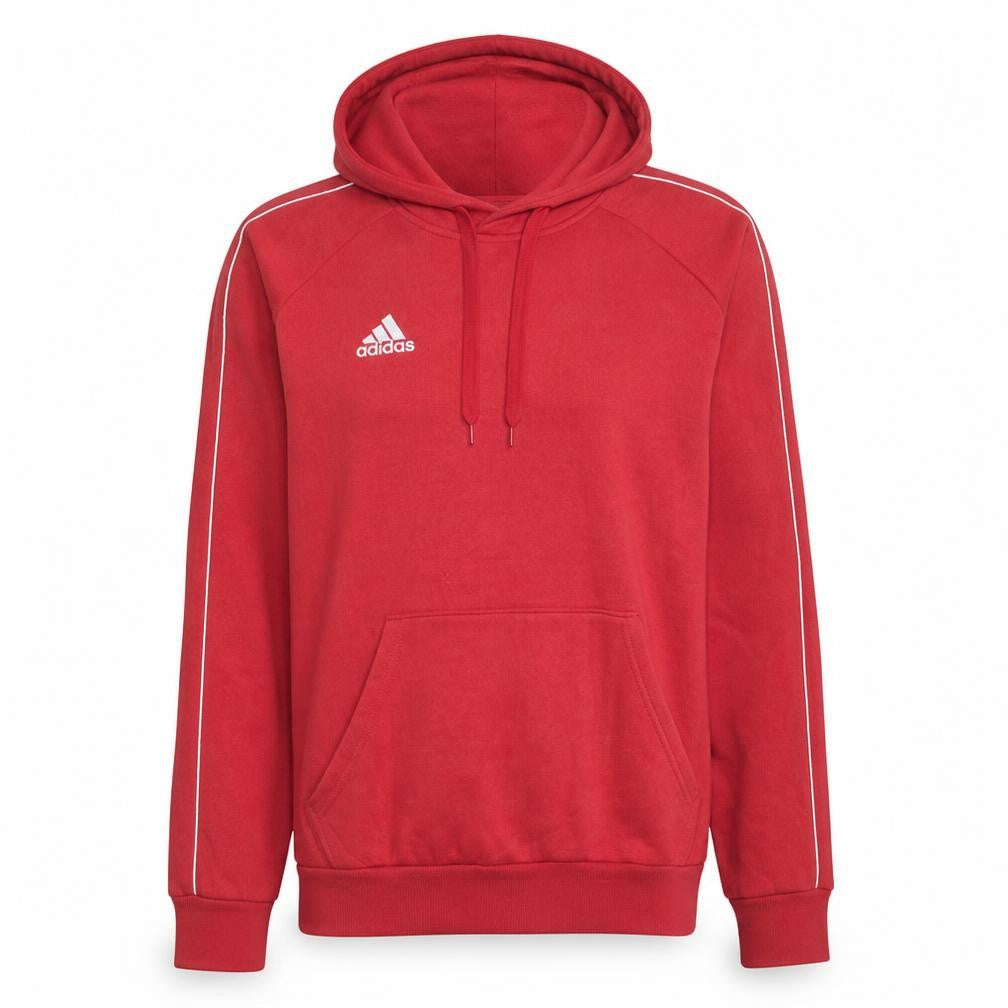 Adidas Men's Red XL Pullover Hoodie with Logo Fleece Sportswear