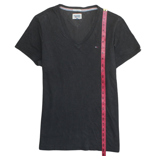 Tommy Hilfiger Men's Black V-Neck Cotton T-Shirt Size S