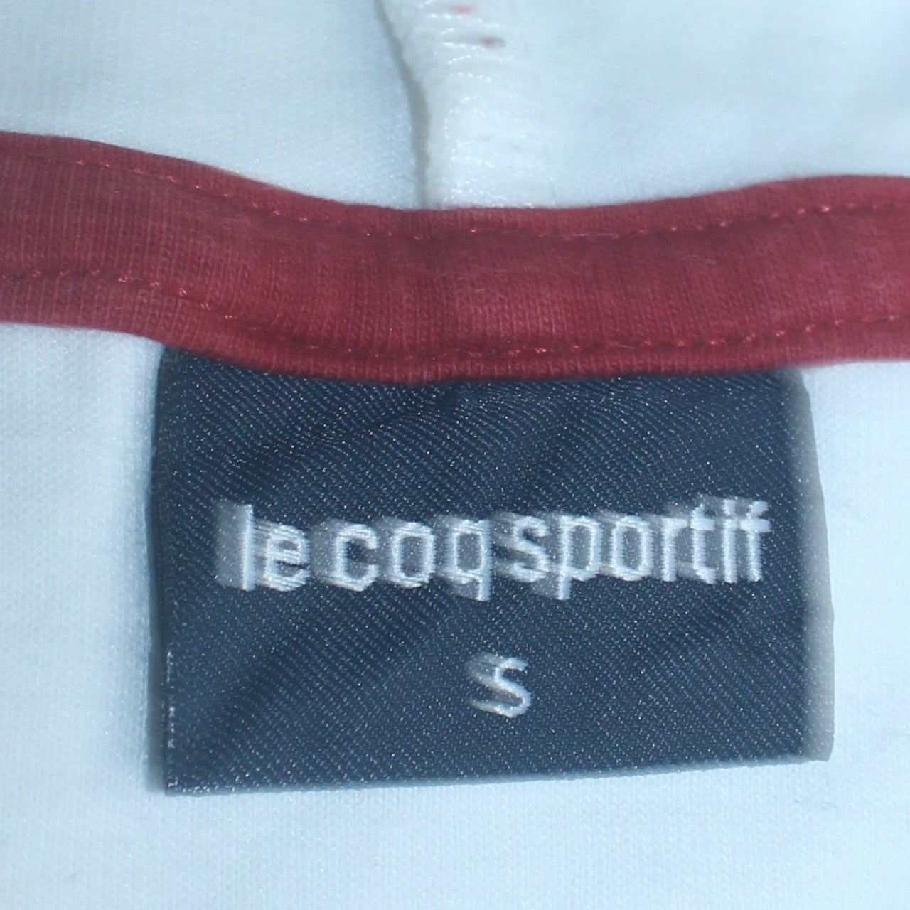 Le Coq Sportif Men's White Pullover Hoodie Small Graphic Print