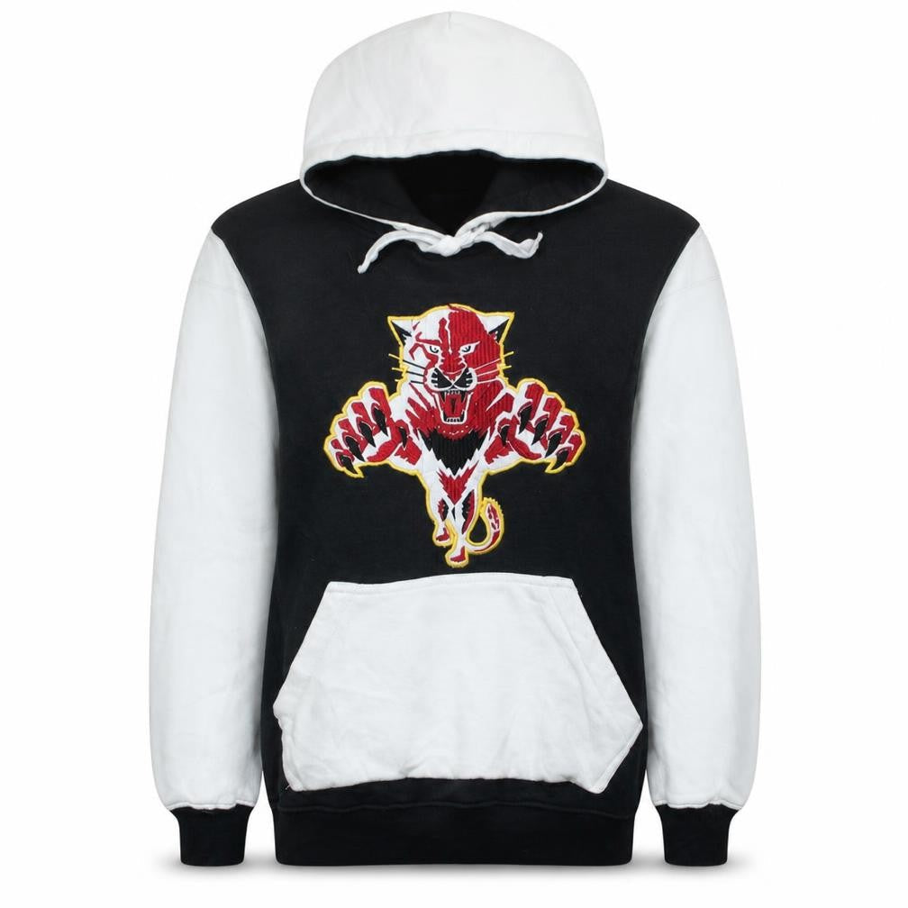Bibombs Men's Black & White Embroidered Tiger Pullover Hoodie Size S