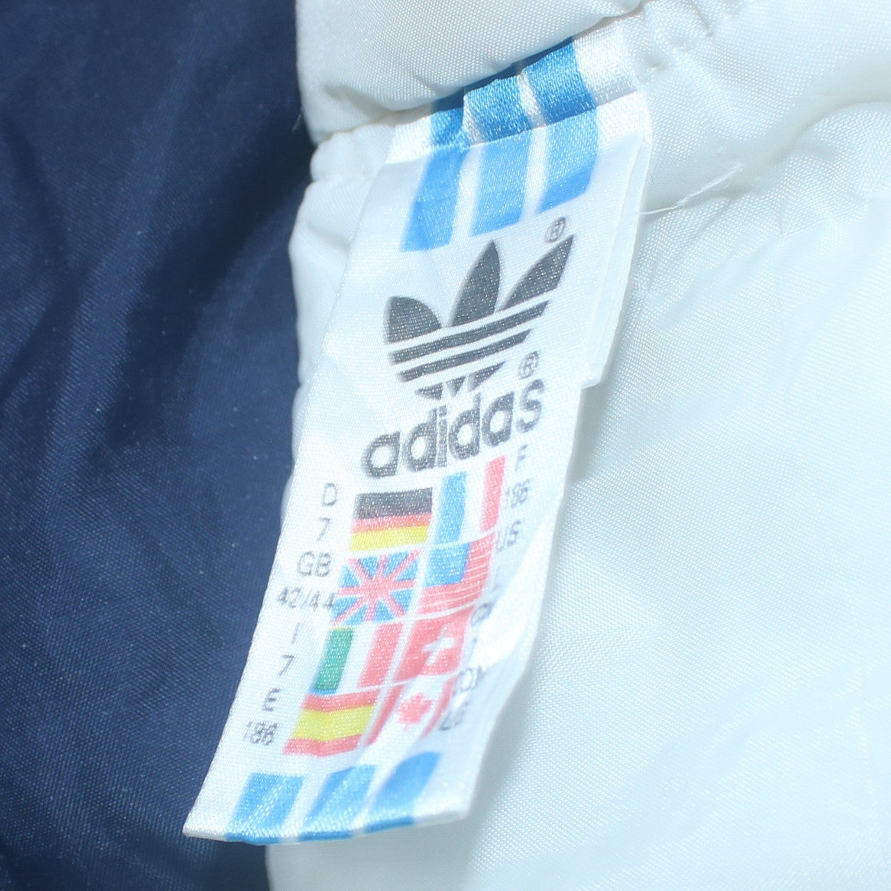 Adidas Mens Blue Burgundy 90s Retro Hooded Windbreaker Jacket L