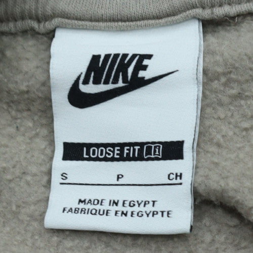 Nike Womens Grey Loose Fit Crew Neck Sweatshirt Size S Logo Print
