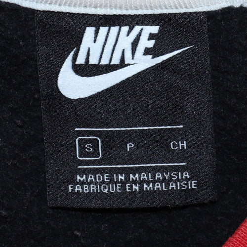 Nike Mens Red Black Crew Neck Colour Block Sweatshirt Size S