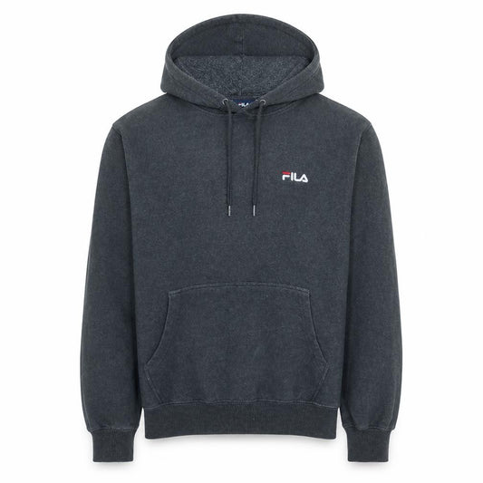 FILA Men's Black Pullover Hoodie Size S Logo Fleece Sweatshirt