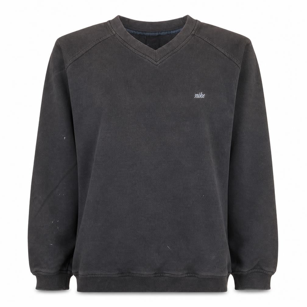 Nike Women Black Medium Pullover Sweatshirt Cotton Blend