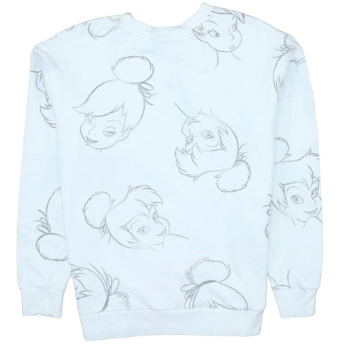 Disney Classics at George Women’s Cream Tinker Bell Pullover Sweatshirt M 12-14
