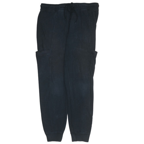 Nike Men Black L Jogger Sweatpants Cotton Blend Activewear