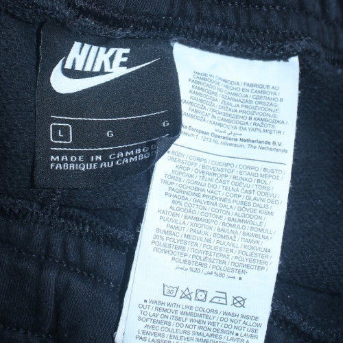 Nike Men Black L Jogger Sweatpants Cotton Blend Activewear