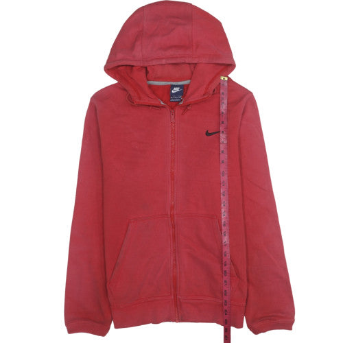 Nike Men's Red Full Zip Hoodie Size M Regular Fit Fleece
