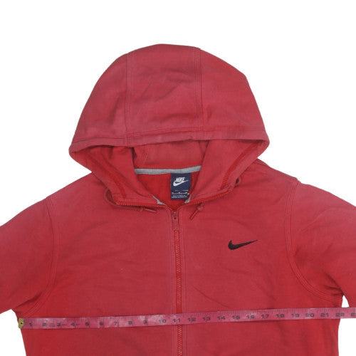 Nike Men's Red Full Zip Hoodie Size M Regular Fit Fleece