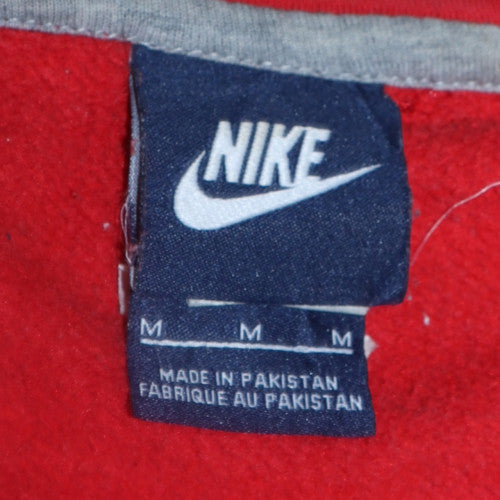 Nike Men's Red Full Zip Hoodie Size M Regular Fit Fleece