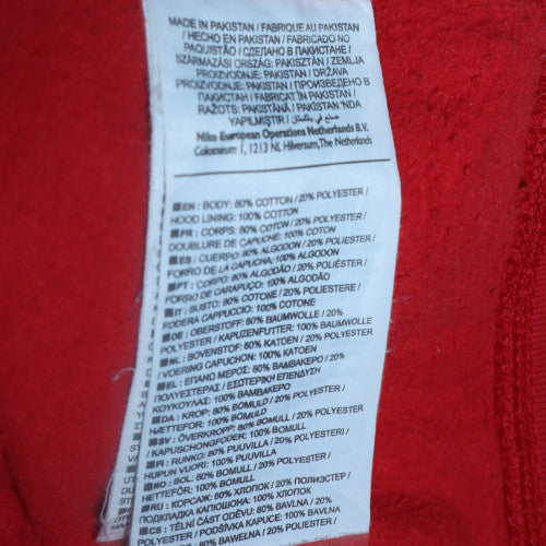 Nike Men's Red Full Zip Hoodie Size M Regular Fit Fleece