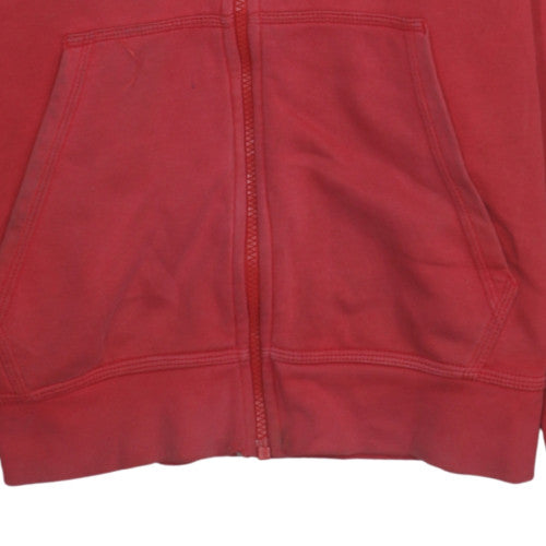 Nike Men's Red Full Zip Hoodie Size M Regular Fit Fleece