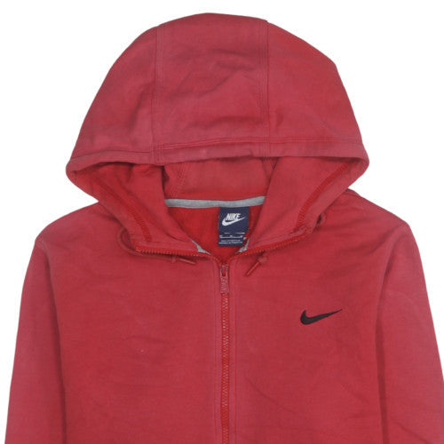 Nike Men's Red Full Zip Hoodie Size M Regular Fit Fleece