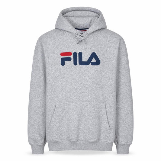 Fila Men's Grey Pullover Hoodie Medium Cotton Blend Sportswear