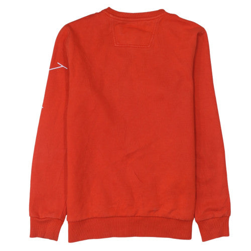 Calvin Klein Jeans Men's Red Crew Neck Logo Sweatshirt Size S