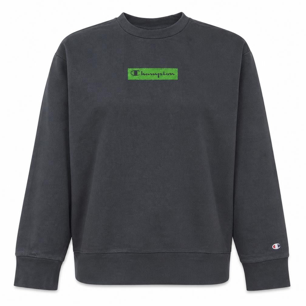 Champion Women's Black Medium Pullover Sweatshirt Cotton Blend Logo