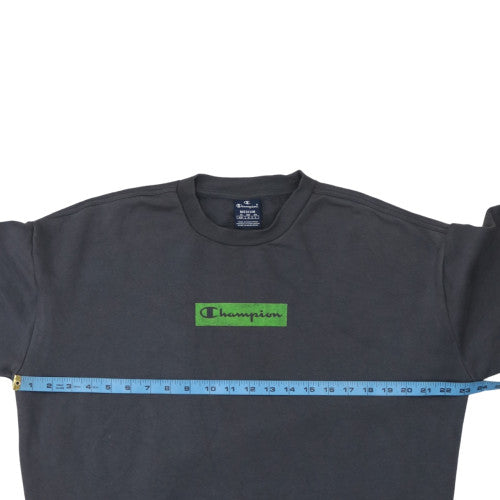 Champion Women's Black Medium Pullover Sweatshirt Cotton Blend Logo