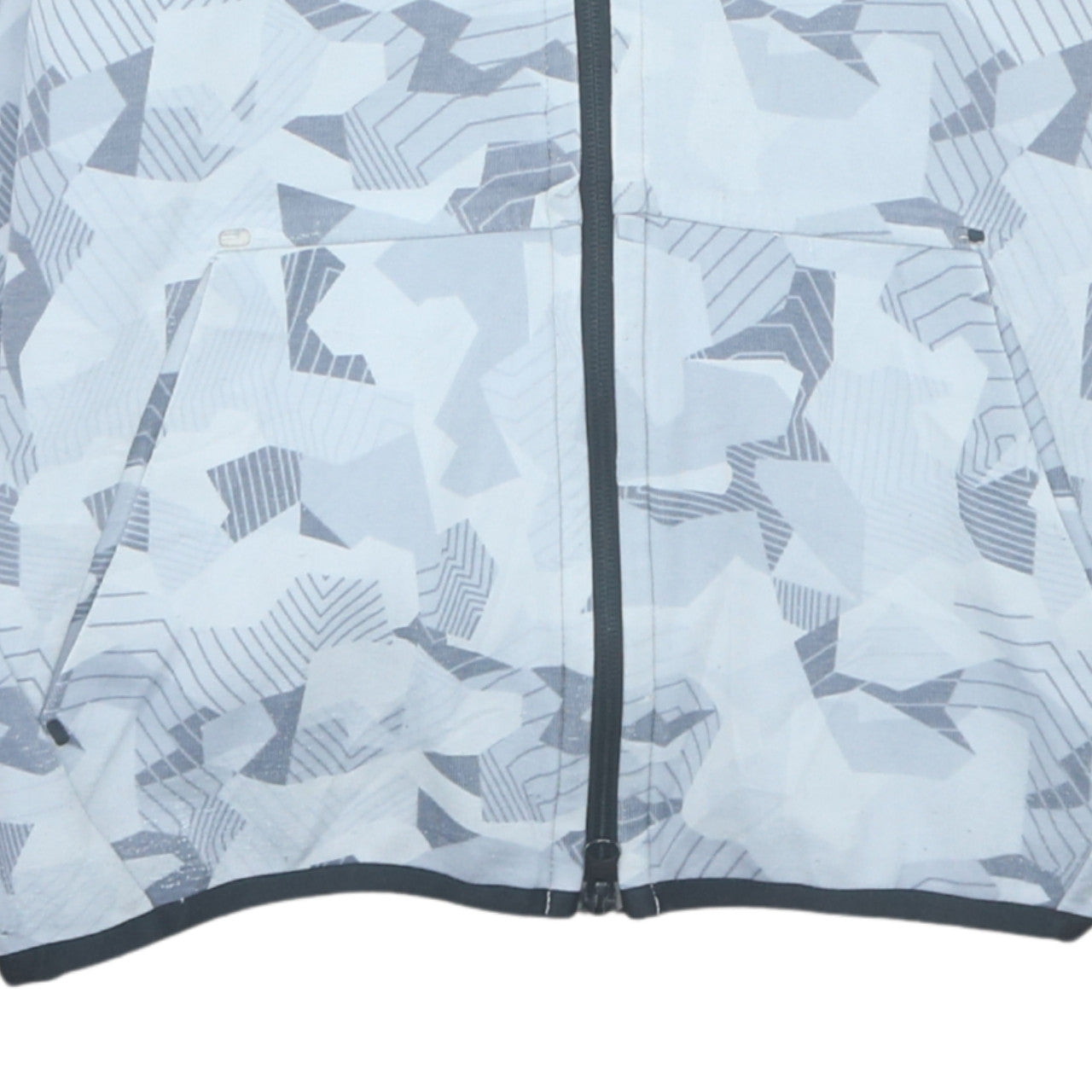 Nike Men's Grey Full Zip Camouflage Hoodie Size S