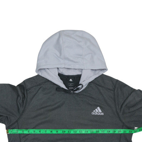 Adidas Men's Grey Pullover Hoodie ClimaWarm L Sports Running