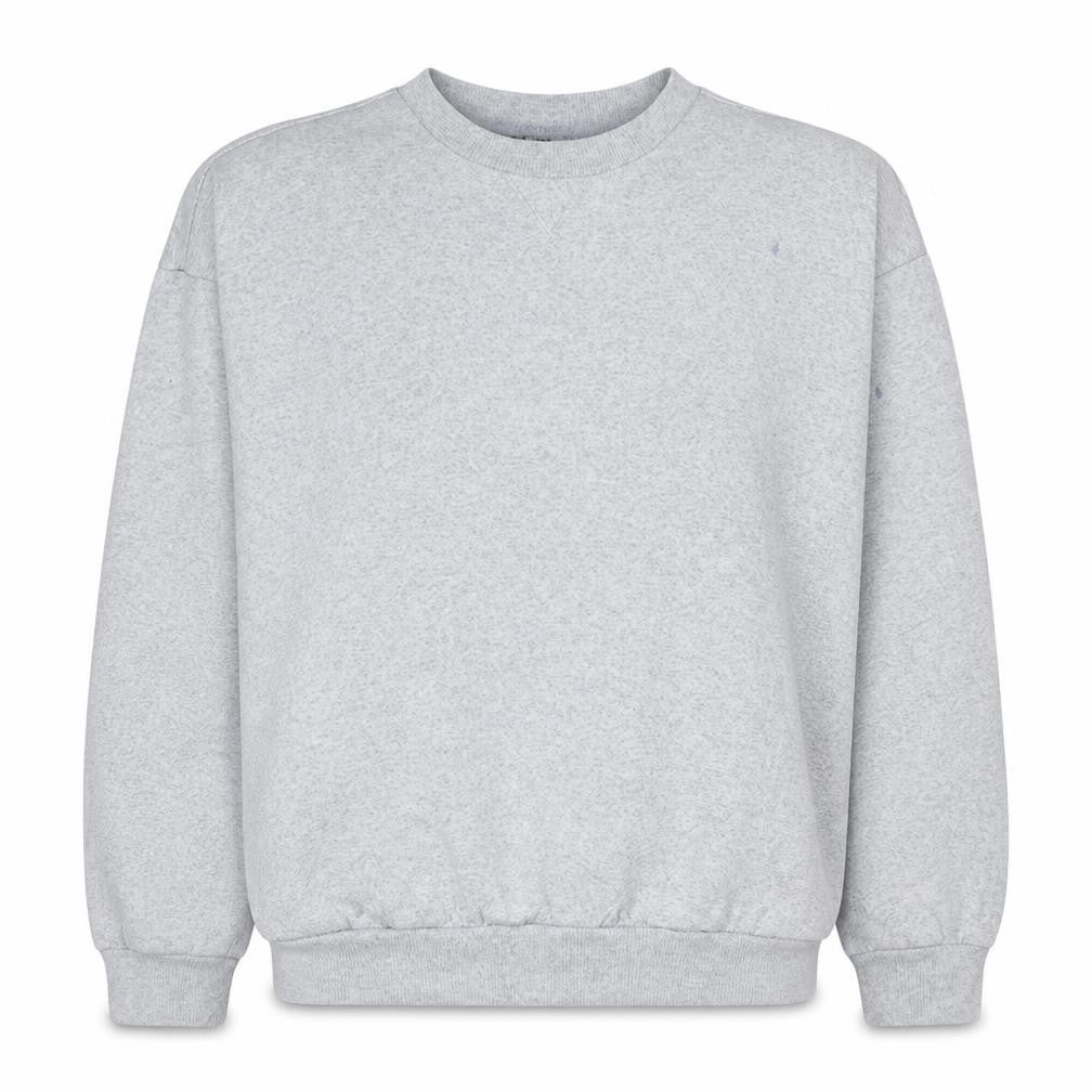 Front view of Adidas Women Grey Small Crew Neck Pullover Sweatshirt Classic Fit