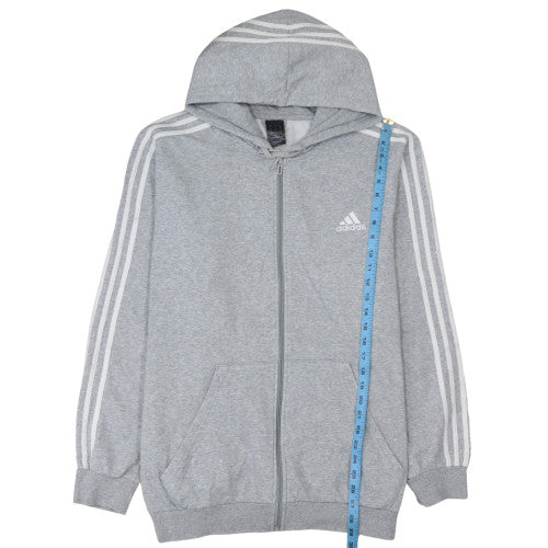 Adidas Men’s Grey 2XL Full Zip Hoodie Sports Fleece Sweatshirt