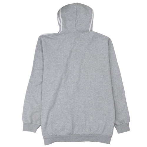 Adidas Men’s Grey 2XL Full Zip Hoodie Sports Fleece Sweatshirt