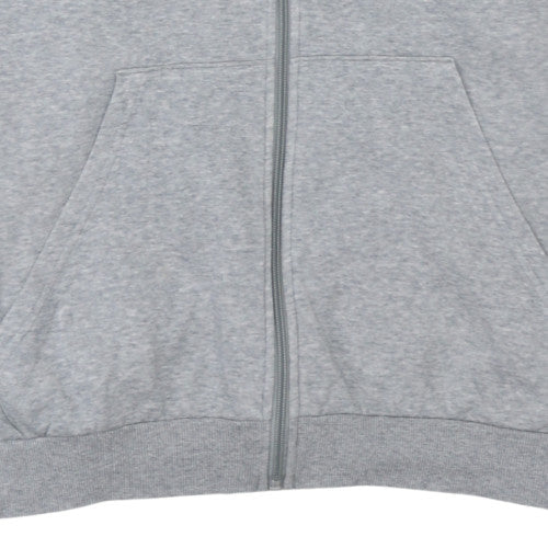 Adidas Men’s Grey 2XL Full Zip Hoodie Sports Fleece Sweatshirt