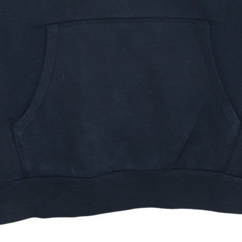 Ellesse Womens Navy Pullover Hoodie UK 16 Cotton Blend Logo Print