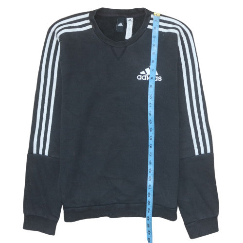Adidas Mens Black Medium Sweatshirt Crew Neck Pullover Classic Logo