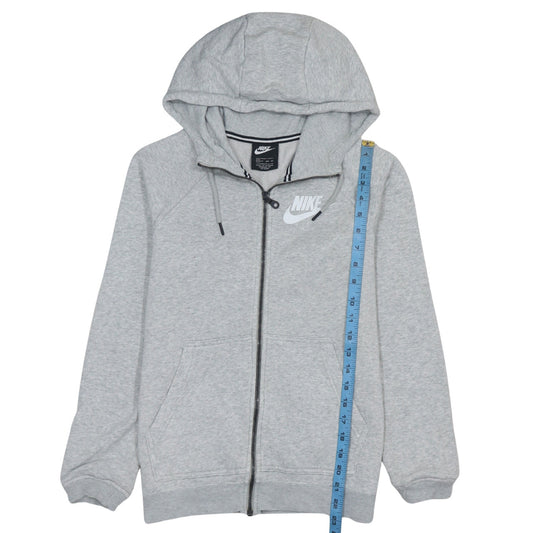 Nike Men's Grey XS Full Zip Hoodie with Logo