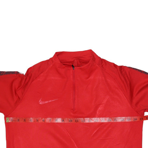 Nike Men's Red Dri-Fit 1/4 Zip Athletic Sweatshirt Size L